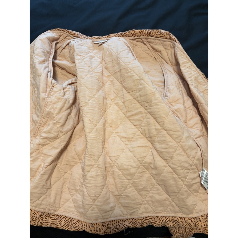 Knox Rose Peach Quilted Belted Jacket~ M~Southwestern Aztec Print Cotton Blend - Picture 6 of 14